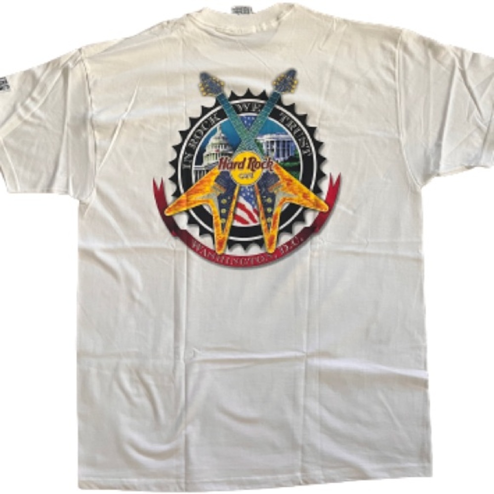 NWOT VINTAGE MENS HARD ROCK T SHIRT WASHINGTON DC
